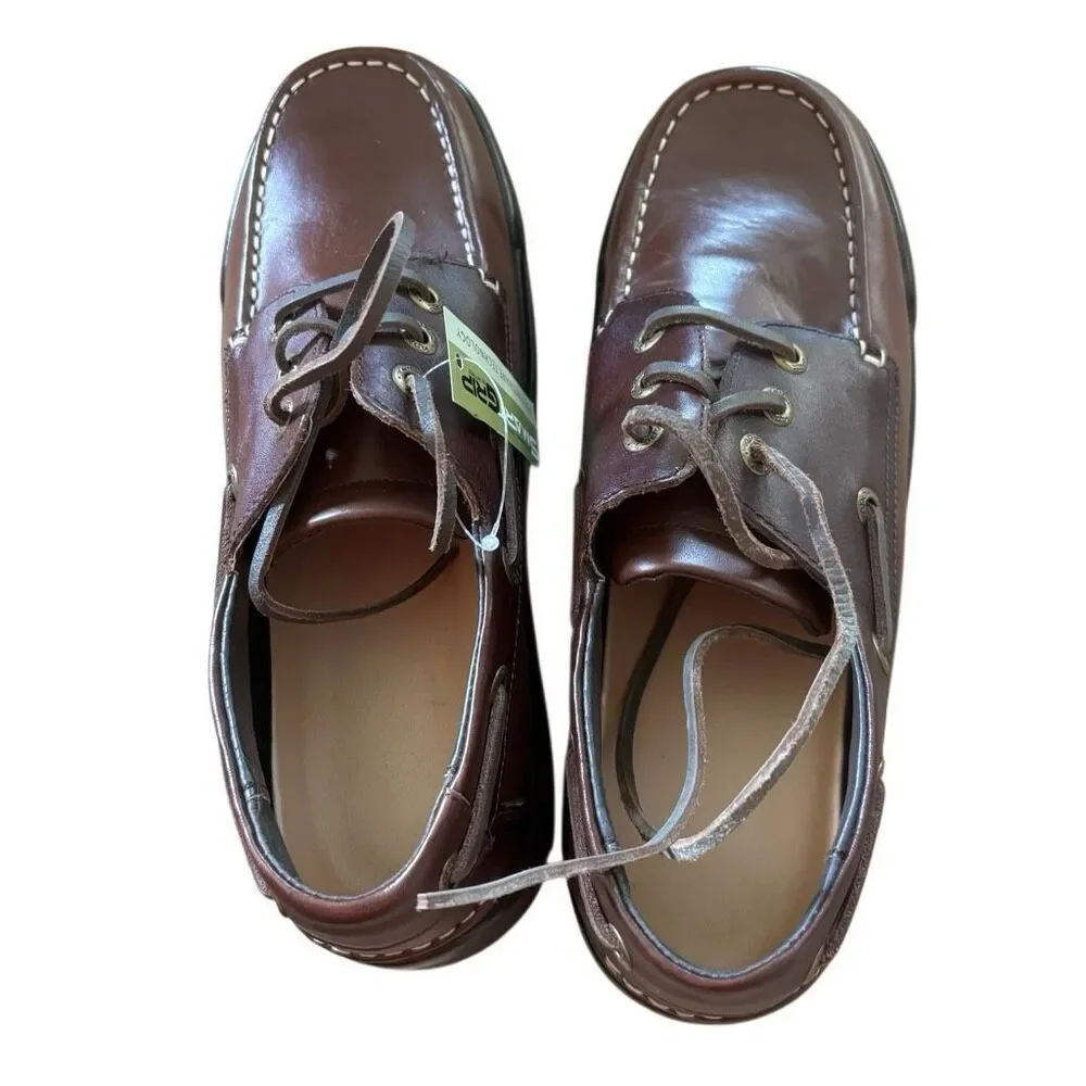 APEX B2900MM Size Men’s 9 Medium 2 Tone Brown Comfort Boat Shoes *New*